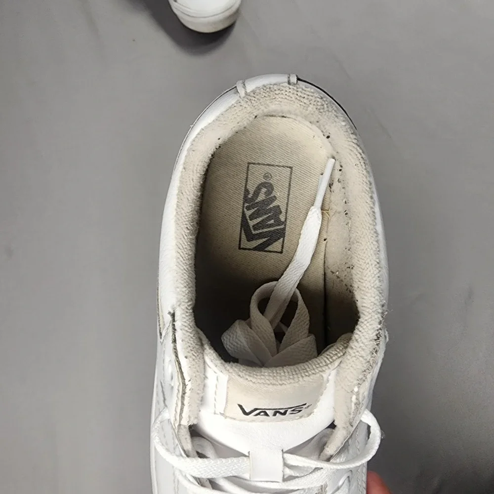 Vans Youth 5.0 White Leather Low Top Skate Sneakers 500714